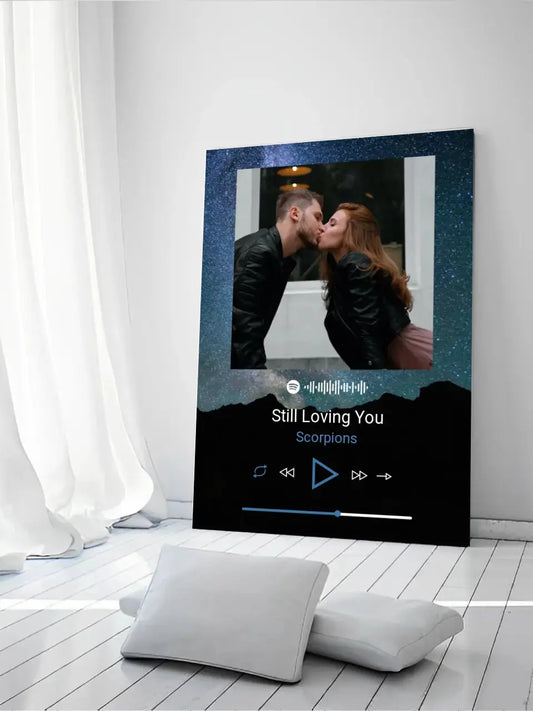 Personalizuotas Spotify muzikos grotuvas ant drobės su jūsų nuotrauka, daina ir spotify kodu  Drobe -  dovanokis.lt