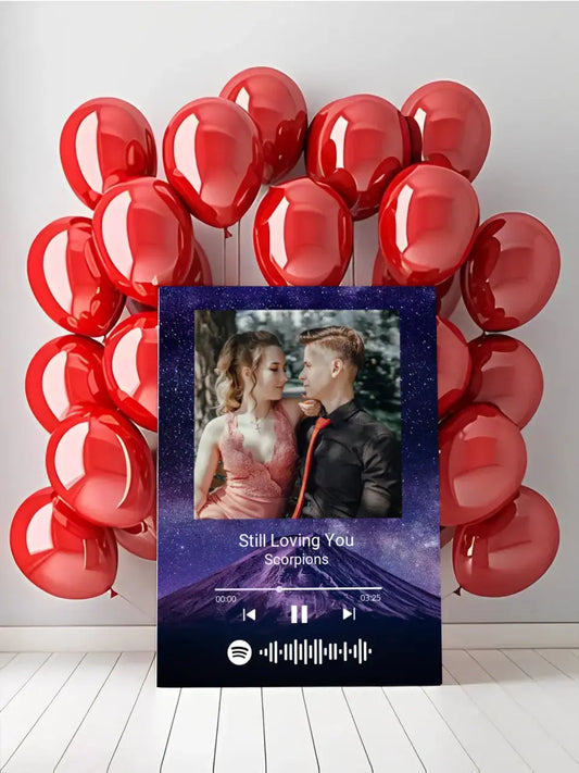 Personalizuotas Spotify muzikos grotuvas ant drobės su jūsų nuotrauka, daina ir spotify kodu  Drobe -  dovanokis.lt