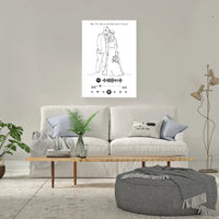 Personalizuotas Spotify muzikos grotuvas ant drobės su iliustracija, jūsų nuotrauka, daina ir spotify kodu  Drobe -  dovanokis.lt