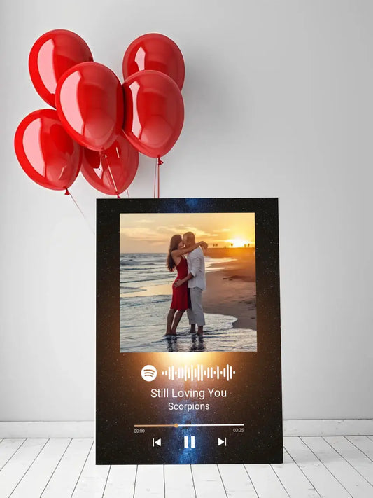 Personalizuotas Spotify muzikos grotuvas ant drobės su jūsų nuotrauka, daina ir spotify kodu  Drobe -  dovanokis.lt