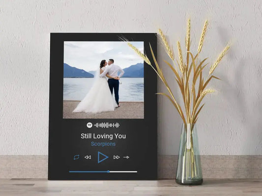 Personalizuotas Spotify muzikos grotuvas ant drobės su jūsų nuotrauka, daina ir spotify kodu  Drobe -  dovanokis.lt