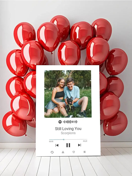 Personalizuotas Spotify muzikos grotuvas ant drobės su jūsų nuotrauka, daina ir spotify kodu  Drobe -  dovanokis.lt