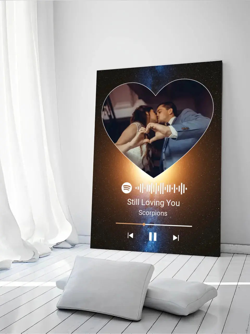 Personalizuotas Spotify muzikos grotuvas ant drobės su jūsų nuotrauka, daina ir spotify kodu  Drobe -  dovanokis.lt