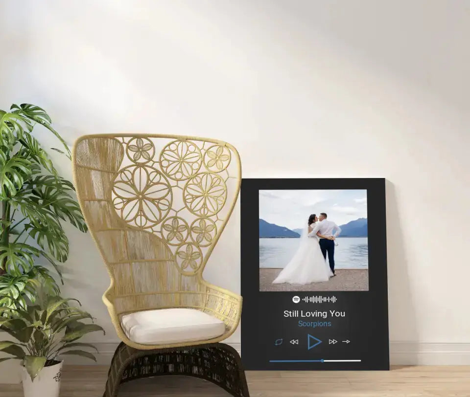 Personalizuotas Spotify muzikos grotuvas ant drobės su jūsų nuotrauka, daina ir spotify kodu  Drobe -  dovanokis.lt