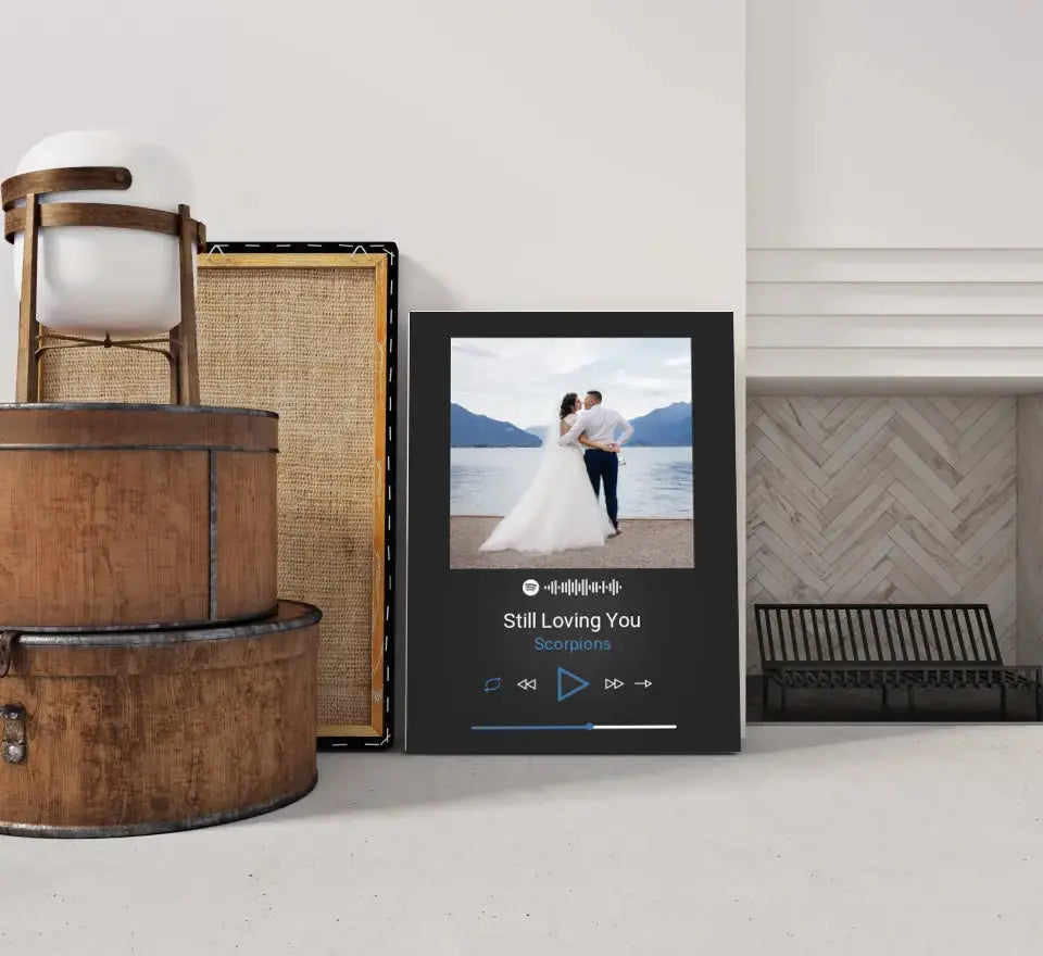 Personalizuotas Spotify muzikos grotuvas ant drobės su jūsų nuotrauka, daina ir spotify kodu  Drobe -  dovanokis.lt