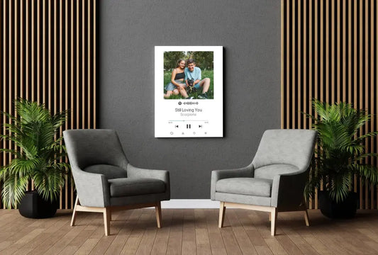 Personalizuotas Spotify muzikos grotuvas ant drobės su jūsų nuotrauka, daina ir spotify kodu  Drobe -  dovanokis.lt