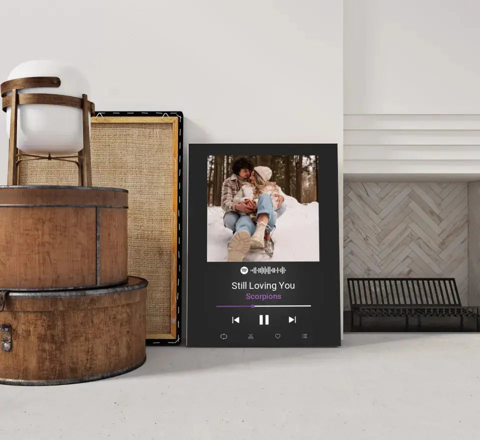 Personalizuotas Spotify muzikos grotuvas ant drobės su jūsų nuotrauka, daina ir spotify kodu  Drobe -  dovanokis.lt