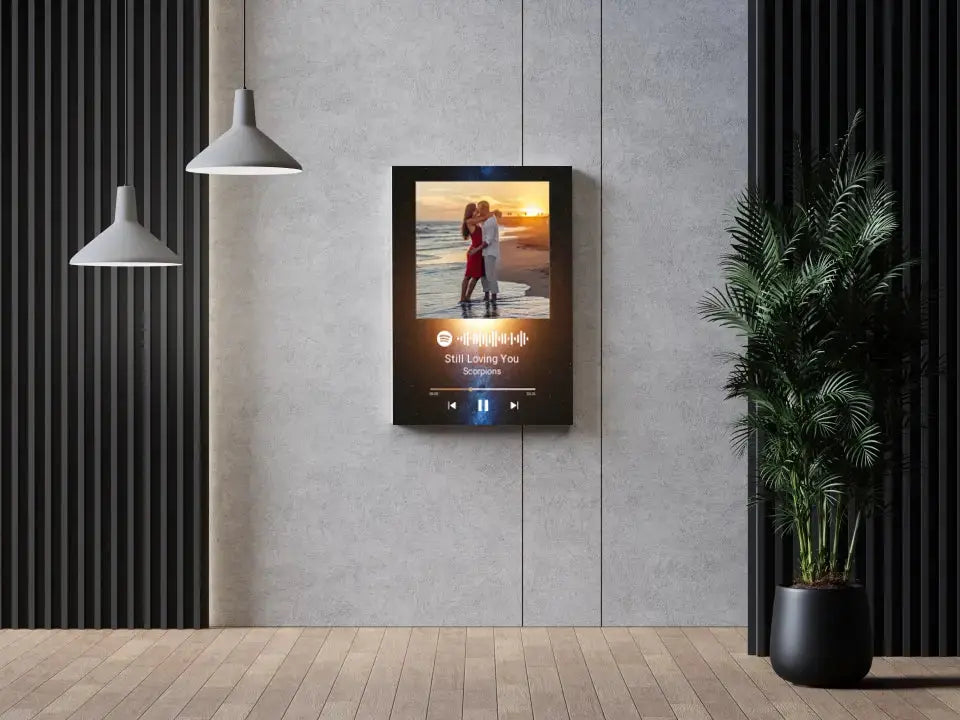 Personalizuotas Spotify muzikos grotuvas ant drobės su jūsų nuotrauka, daina ir spotify kodu  Drobe -  dovanokis.lt