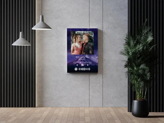 Personalizuotas Spotify muzikos grotuvas ant drobės su jūsų nuotrauka, daina ir spotify kodu  Drobe -  dovanokis.lt