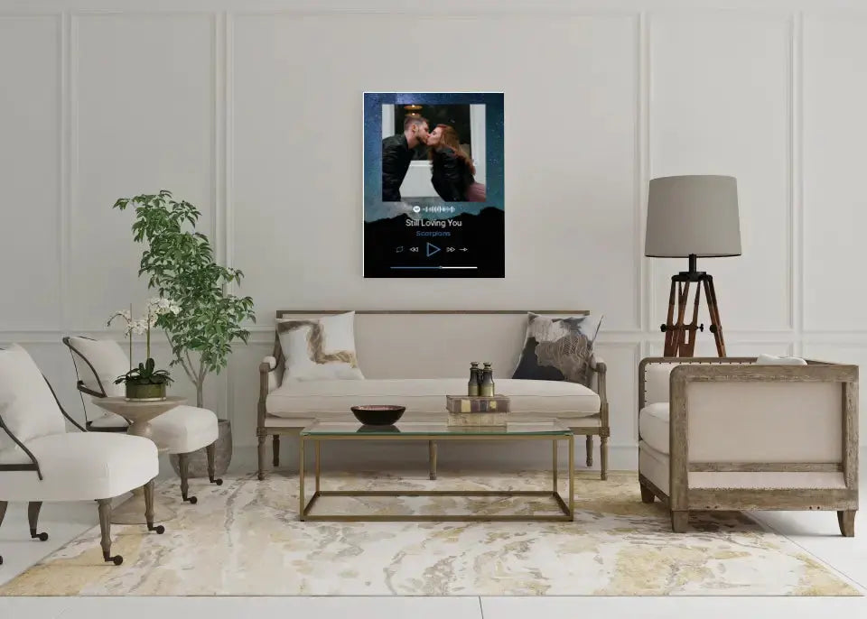 Personalizuotas Spotify muzikos grotuvas ant drobės su jūsų nuotrauka, daina ir spotify kodu  Drobe -  dovanokis.lt