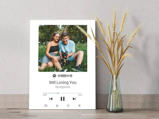 Personalizuotas Spotify muzikos grotuvas ant drobės su jūsų nuotrauka, daina ir spotify kodu  Drobe -  dovanokis.lt