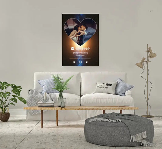 Personalizuotas Spotify muzikos grotuvas ant drobės su jūsų nuotrauka, daina ir spotify kodu  Drobe -  dovanokis.lt