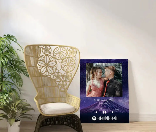 Personalizuotas Spotify muzikos grotuvas ant drobės su jūsų nuotrauka, daina ir spotify kodu  Drobe -  dovanokis.lt