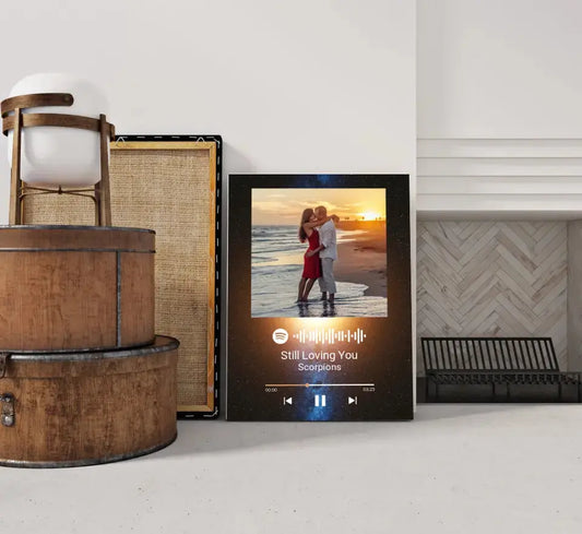 Personalizuotas Spotify muzikos grotuvas ant drobės su jūsų nuotrauka, daina ir spotify kodu  Drobe -  dovanokis.lt