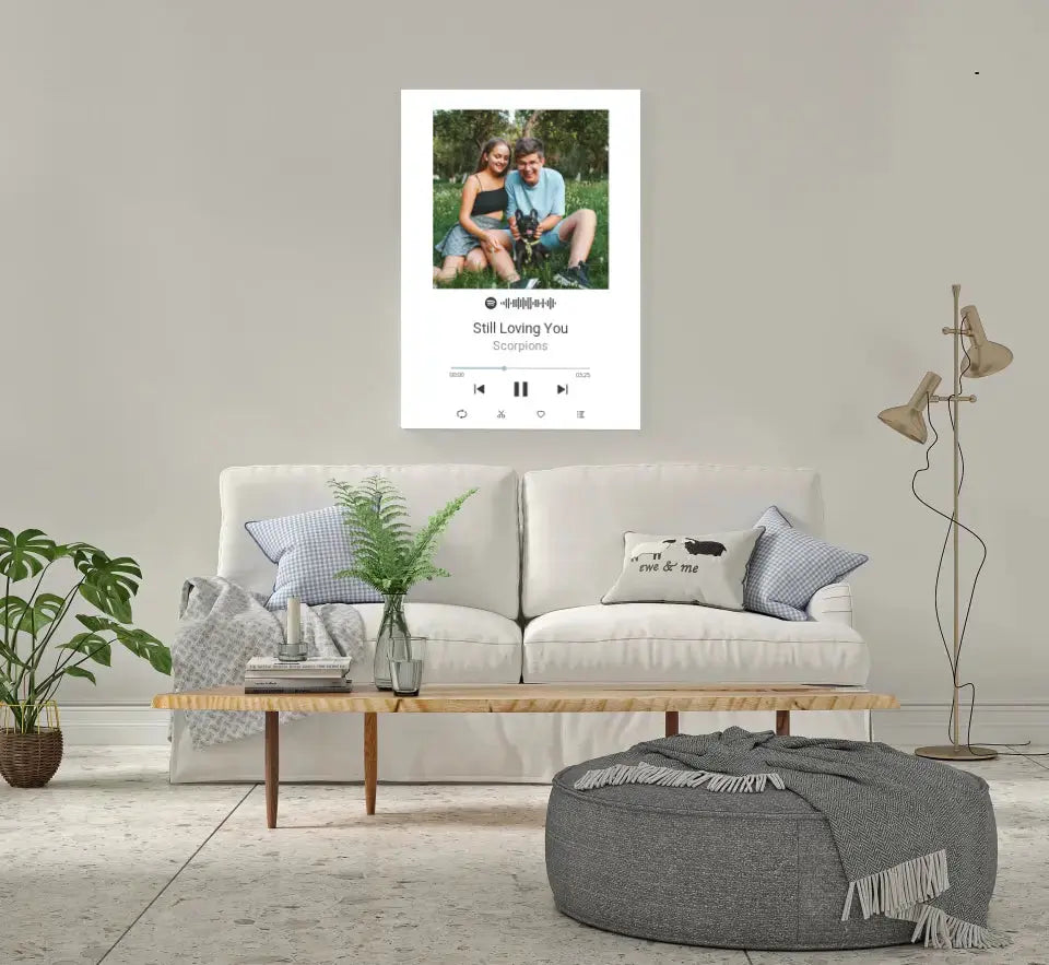 Personalizuotas Spotify muzikos grotuvas ant drobės su jūsų nuotrauka, daina ir spotify kodu  Drobe -  dovanokis.lt