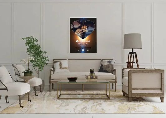 Personalizuotas Spotify muzikos grotuvas ant drobės su jūsų nuotrauka, daina ir spotify kodu  Drobe -  dovanokis.lt