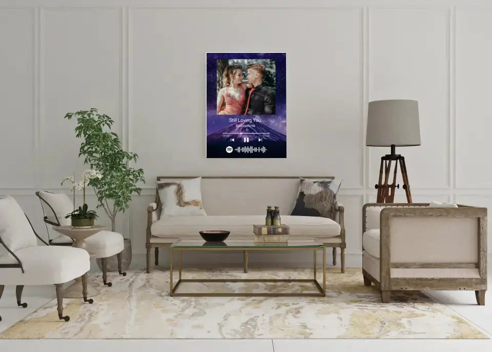 Personalizuotas Spotify muzikos grotuvas ant drobės su jūsų nuotrauka, daina ir spotify kodu  Drobe -  dovanokis.lt