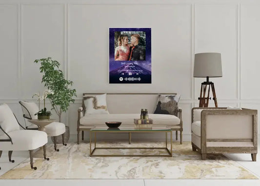 Personalizuotas Spotify muzikos grotuvas ant drobės su jūsų nuotrauka, daina ir spotify kodu  Drobe -  dovanokis.lt