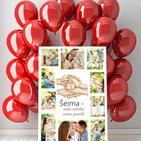 Personalizuota Šeimos spaudinys ant drobės su jūsų nuotraukomis  Drobe -  dovanokis.lt