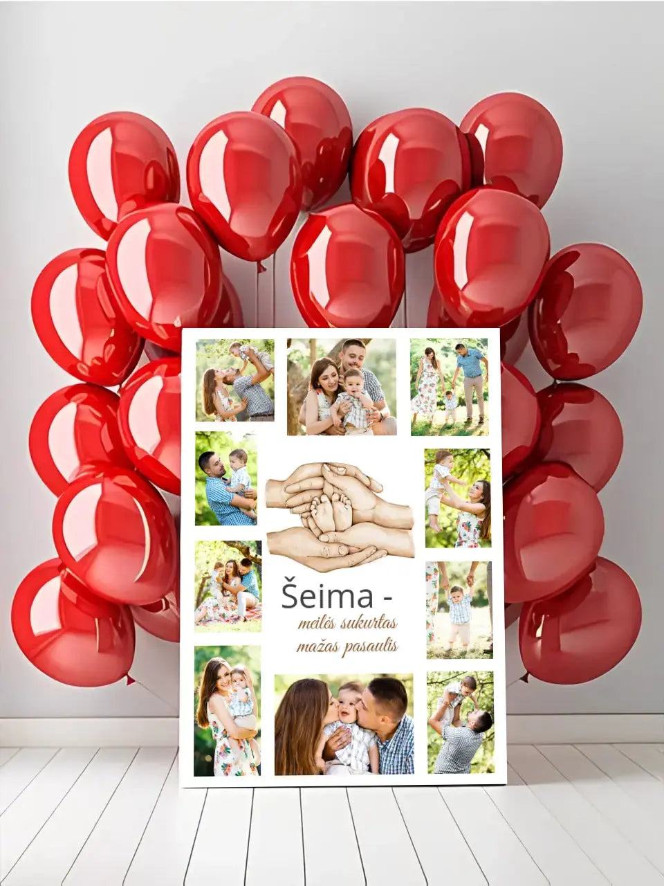 Personalizuota Šeimos spaudinys ant drobės su jūsų nuotraukomis  Drobe -  dovanokis.lt