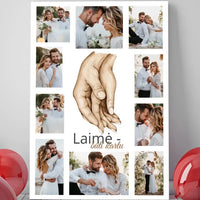 Personalizuotas Šeimos / Vestuvių spaudinys ant drobės su jūsų nuotraukomis  Drobe -  dovanokis.lt