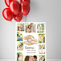 Personalizuota Šeimos spaudinys ant drobės su jūsų nuotraukomis  Drobe -  dovanokis.lt