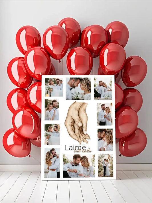 Personalizuotas Šeimos / Vestuvių spaudinys ant drobės su jūsų nuotraukomis  Drobe -  dovanokis.lt