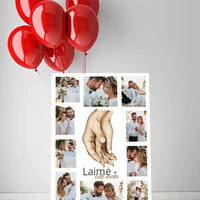 Personalizuotas Šeimos / Vestuvių spaudinys ant drobės su jūsų nuotraukomis  Drobe -  dovanokis.lt