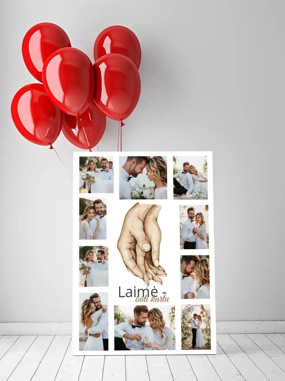 Personalizuotas Šeimos / Vestuvių spaudinys ant drobės su jūsų nuotraukomis  Drobe -  dovanokis.lt