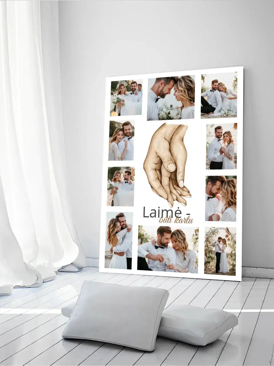 Personalizuotas Šeimos / Vestuvių spaudinys ant drobės su jūsų nuotraukomis  Drobe -  dovanokis.lt