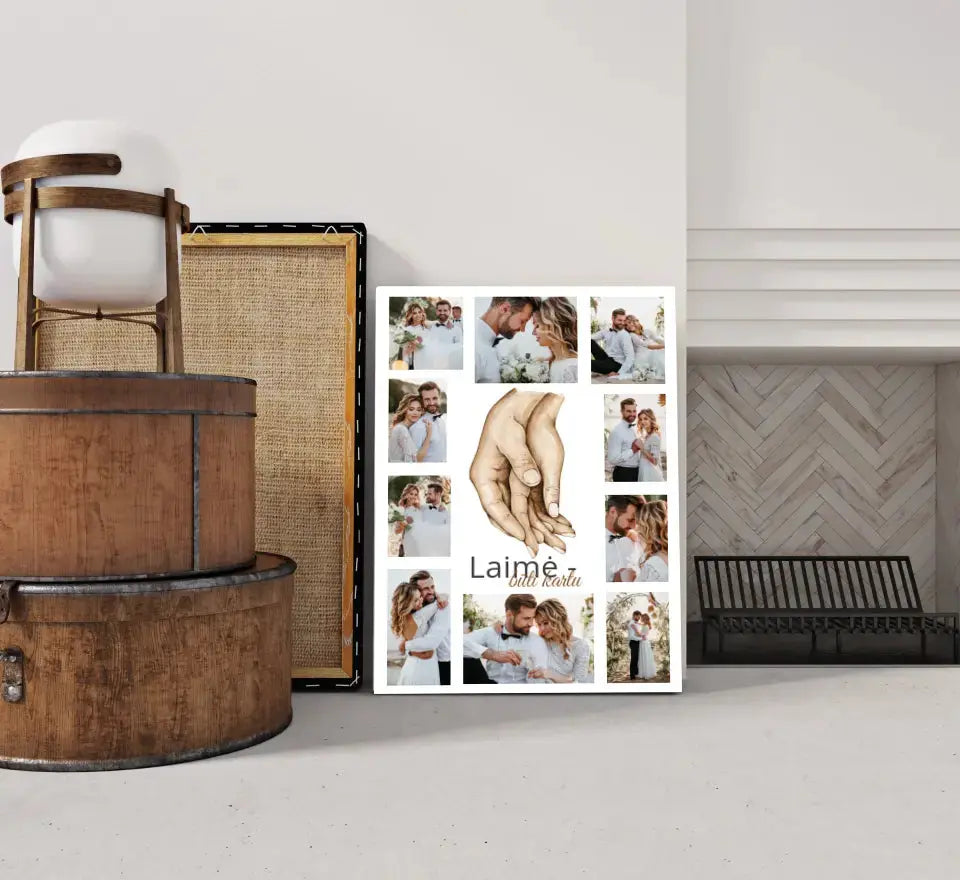 Personalizuotas Šeimos / Vestuvių spaudinys ant drobės su jūsų nuotraukomis  Drobe -  dovanokis.lt