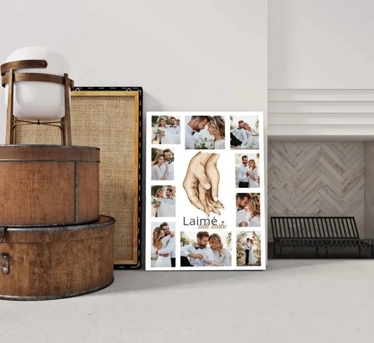 Personalizuotas Šeimos / Vestuvių spaudinys ant drobės su jūsų nuotraukomis  Drobe -  dovanokis.lt