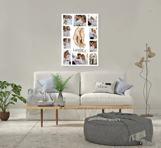 Personalizuotas Šeimos / Vestuvių spaudinys ant drobės su jūsų nuotraukomis  Drobe -  dovanokis.lt