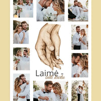 Personalizuotas Šeimos / Vestuvių spaudinys ant drobės su jūsų nuotraukomis  Drobe -  dovanokis.lt