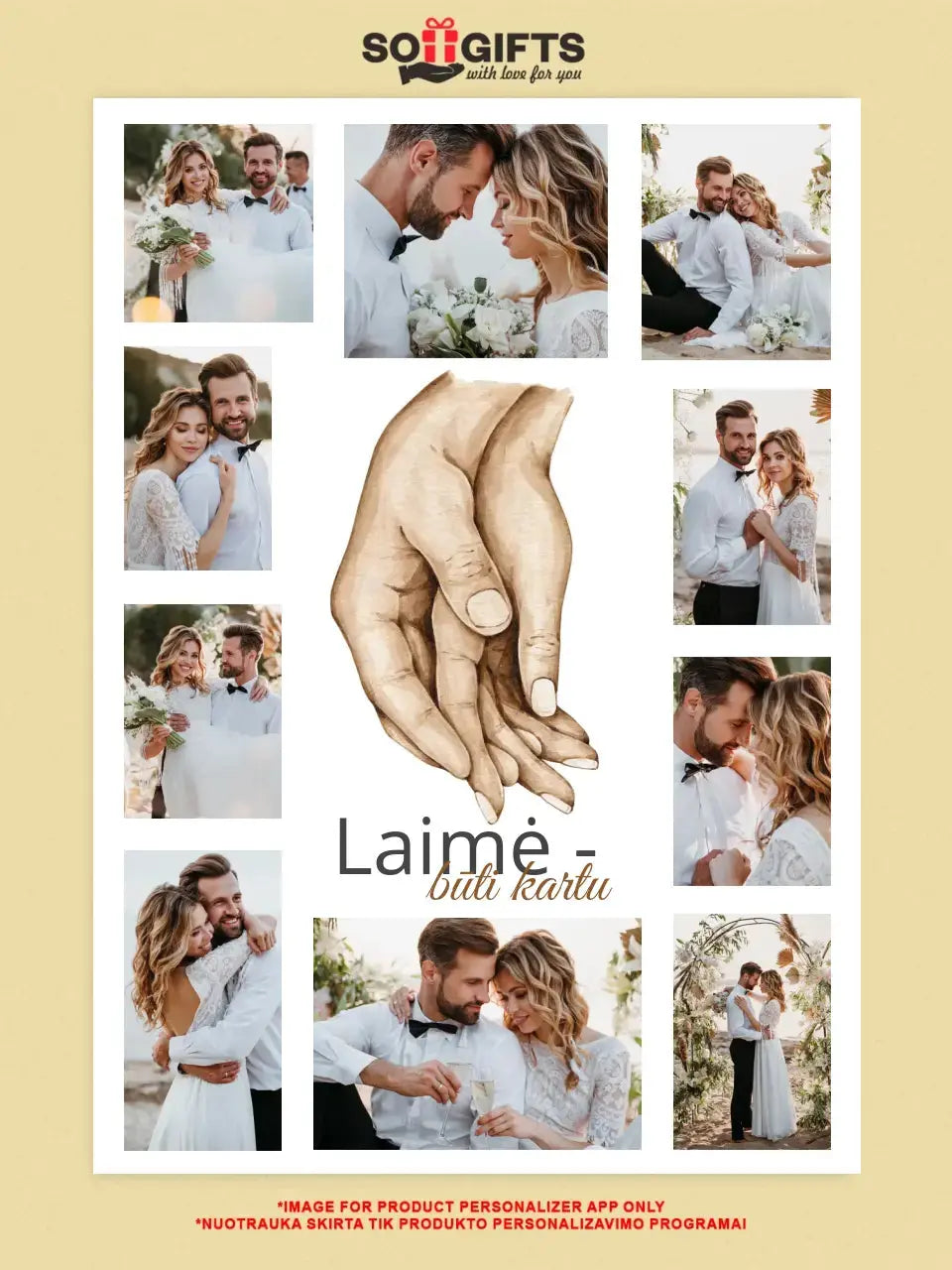 Personalizuotas Šeimos / Vestuvių spaudinys ant drobės su jūsų nuotraukomis  Drobe -  dovanokis.lt