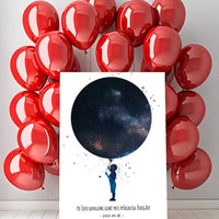 Personalizuotas vaikiškas žvaigždžių žemėlapis berniukui ant drobės  Drobe -  dovanokis.lt