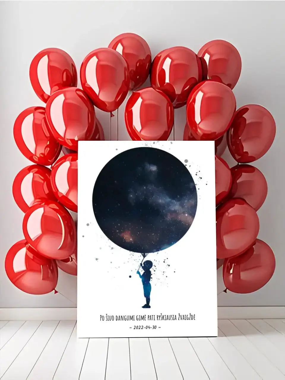 Personalizuotas vaikiškas žvaigždžių žemėlapis berniukui ant drobės  Drobe -  dovanokis.lt