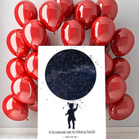 Personalizuotas vaikiškas žvaigždžių žemėlapis mergaitei ant drobės  Drobe -  dovanokis.lt