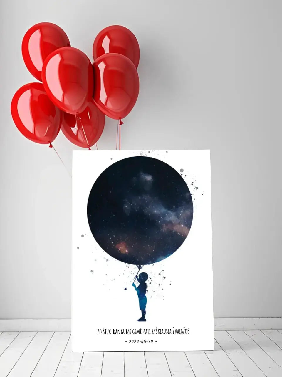 Personalizuotas vaikiškas žvaigždžių žemėlapis berniukui ant drobės  Drobe -  dovanokis.lt