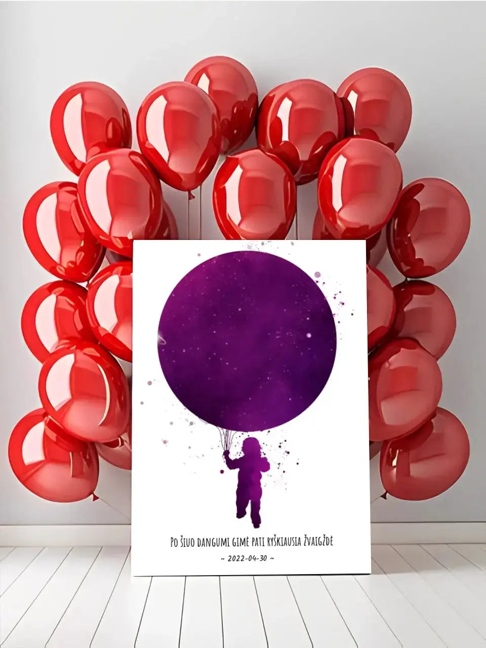 Personalizuotas vaikiškas žvaigždžių žemėlapis ant drobės  Drobe -  dovanokis.lt