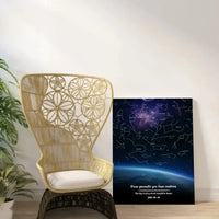 Personalizuotas viso spektro žvaigždžių žemėlapis ant drobės, žemės mėlynas šešėlis  Drobe -  dovanokis.lt