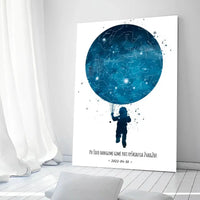 Personalizuotas vaikiškas žvaigždžių žemėlapis berniukui ant drobės  Drobe -  dovanokis.lt