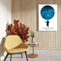 Personalizuotas vaikiškas žvaigždžių žemėlapis berniukui ant drobės  Drobe -  dovanokis.lt