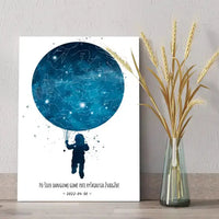 Personalizuotas vaikiškas žvaigždžių žemėlapis berniukui ant drobės  Drobe -  dovanokis.lt