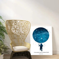 Personalizuotas vaikiškas žvaigždžių žemėlapis berniukui ant drobės  Drobe -  dovanokis.lt