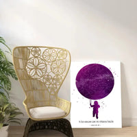 Personalizuotas vaikiškas žvaigždžių žemėlapis ant drobės  Drobe -  dovanokis.lt