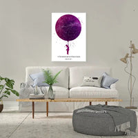 Personalizuotas vaikiškas žvaigždžių žemėlapis mergaitei ant drobės  Drobe -  dovanokis.lt