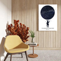 Personalizuotas vaikiškas žvaigždžių žemėlapis mergaitei ant drobės  Drobe -  dovanokis.lt