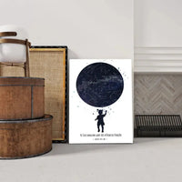 Personalizuotas vaikiškas žvaigždžių žemėlapis mergaitei ant drobės  Drobe -  dovanokis.lt