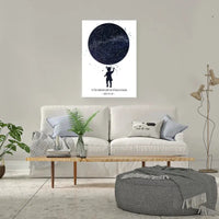 Personalizuotas vaikiškas žvaigždžių žemėlapis mergaitei ant drobės  Drobe -  dovanokis.lt